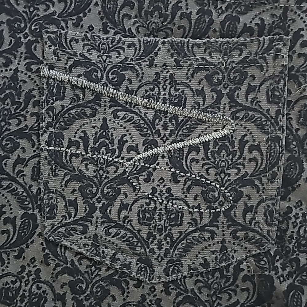 Seven Jeans Textured Velvet Paisley Print Size 12 New with Tags - Picture 7 of 9